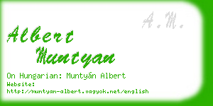 albert muntyan business card